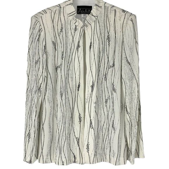 Allex Evenings Blazer Jacket Cover Size 12 Metalic Wedding Special Event 3669 - Picture 1 of 7